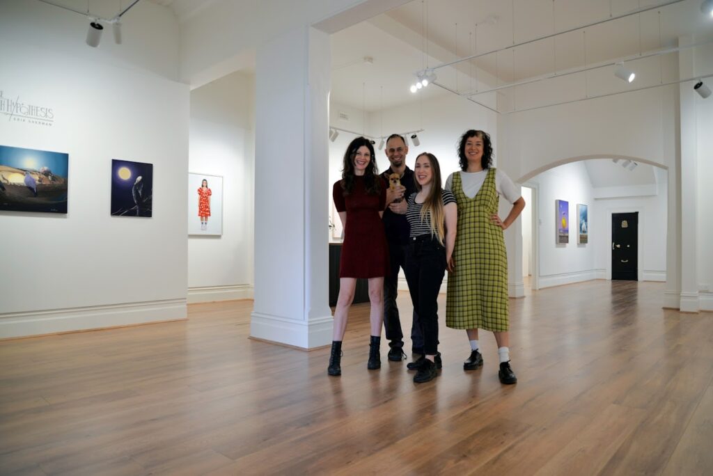 a woman standing in a room