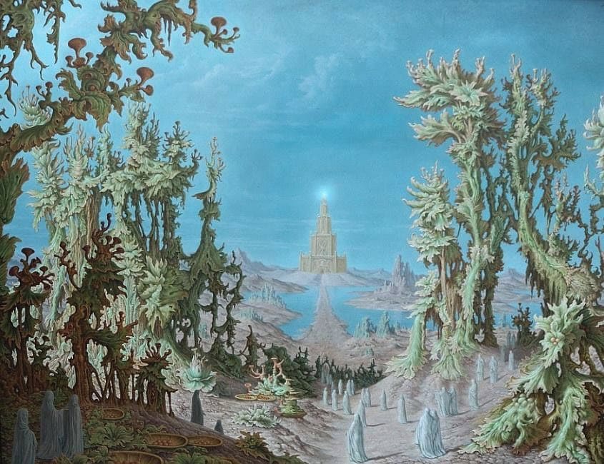 a group of palm trees