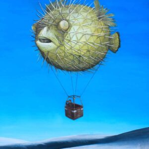 Iteration 48- Pufferfish Hot Air Balloon Ride over White Sands - 1 - Vincent Fink
