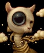 Surrealist Cat Creature by Naoto Hattori