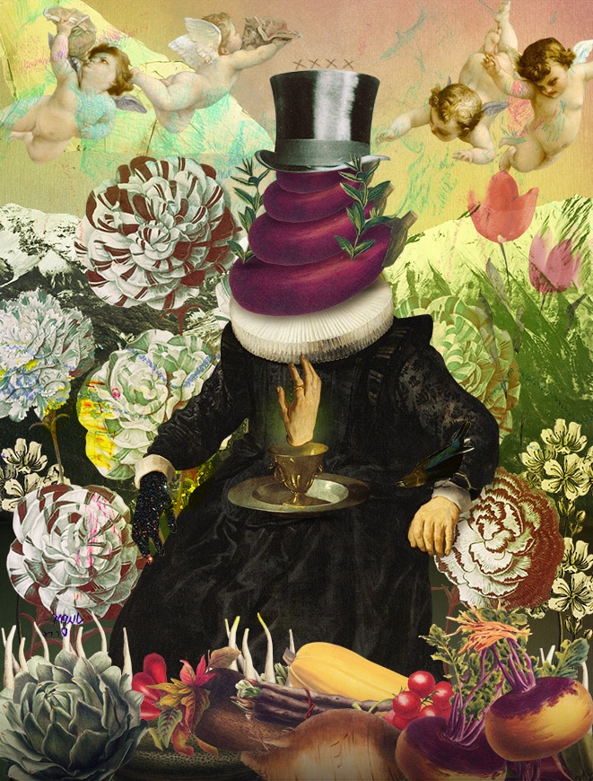 a vase of flowers on a table